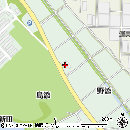 愛知県田原市赤羽根町野添周辺の地図