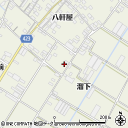 愛知県田原市中山町八軒屋4周辺の地図
