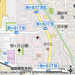 大阪府八尾市桜ヶ丘周辺の地図