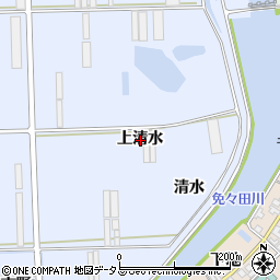 愛知県田原市向山町上清水周辺の地図