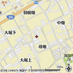 愛知県田原市高木町（尋畑）周辺の地図
