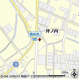 愛知県田原市高松町坪ノ内周辺の地図
