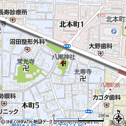 八尾神社周辺の地図