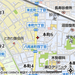 セレパーク八尾本町第２駐車場周辺の地図
