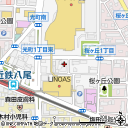 セブンイレブン八尾光町店周辺の地図