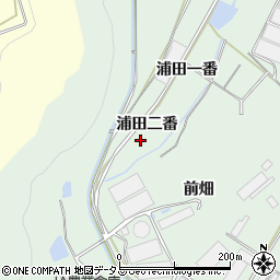 愛知県田原市赤羽根町浦田二番周辺の地図