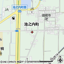 奈良県大和郡山市池之内町256-3周辺の地図