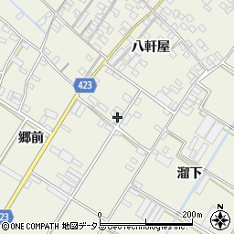 愛知県田原市中山町八軒屋182周辺の地図