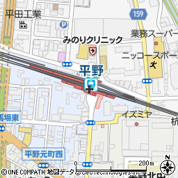 セブンイレブンキヨスクＪＲ平野駅改札口店周辺の地図