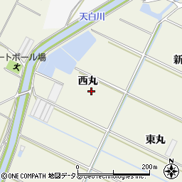 愛知県田原市中山町西丸周辺の地図