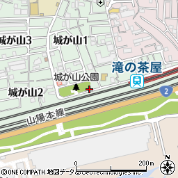 神戸市立　滝の茶屋駅前自転車駐車場周辺の地図