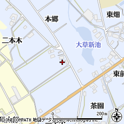 愛知県田原市大草町本郷周辺の地図