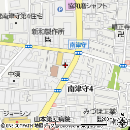 ジャパン津守店周辺の地図