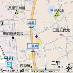 奈良県生駒郡平群町三里998周辺の地図