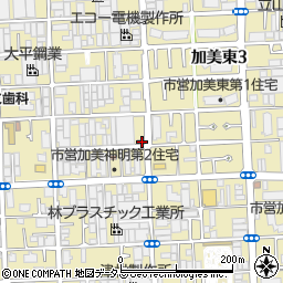 平野加美東郵便局周辺の地図