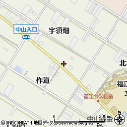 愛知県田原市中山町宇須畑周辺の地図
