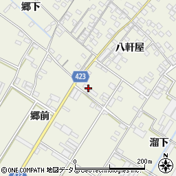 愛知県田原市中山町八軒屋176周辺の地図