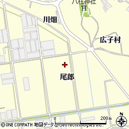 愛知県田原市高松町尾郎周辺の地図