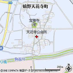 天花寺公会所周辺の地図