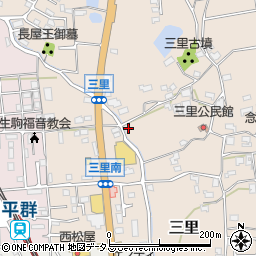 奈良県生駒郡平群町三里994周辺の地図