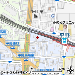 大阪市立　ＪＲ平野駅有料自転車駐車場周辺の地図