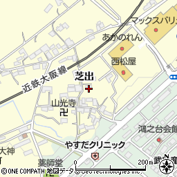 三重県名張市蔵持町（芝出）周辺の地図
