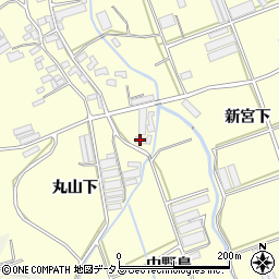 愛知県田原市八王子町（丸山下）周辺の地図