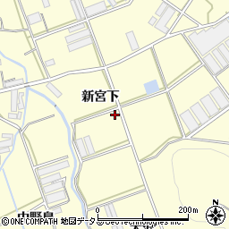 愛知県田原市八王子町新宮下周辺の地図