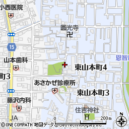 東山本公園周辺の地図