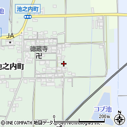 奈良県大和郡山市池之内町412-2周辺の地図