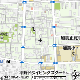 大阪府大阪市平野区加美正覚寺周辺の地図
