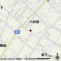 愛知県田原市中山町八軒屋169周辺の地図