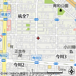 大阪糊本舗周辺の地図