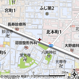 淡路島バーガープラス 八尾店周辺の地図