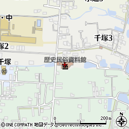 八尾市立歴史民俗資料館周辺の地図