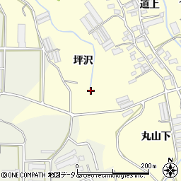 愛知県田原市八王子町坪沢周辺の地図