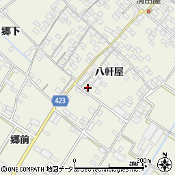 愛知県田原市中山町八軒屋42周辺の地図