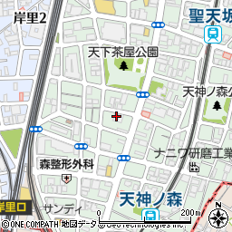 大阪府大阪市西成区岸里東周辺の地図