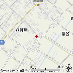 愛知県田原市中山町八軒屋21周辺の地図