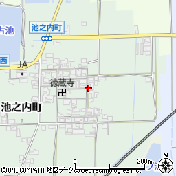 奈良県大和郡山市池之内町518-2周辺の地図