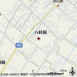 愛知県田原市中山町八軒屋47周辺の地図