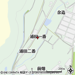 愛知県田原市赤羽根町浦田一番周辺の地図