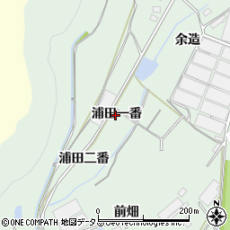 愛知県田原市赤羽根町（浦田一番）周辺の地図