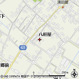 愛知県田原市中山町八軒屋45周辺の地図