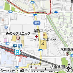 大阪府大阪市平野区平野北周辺の地図