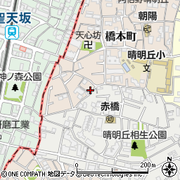 大阪府大阪市阿倍野区橋本町8-14周辺の地図