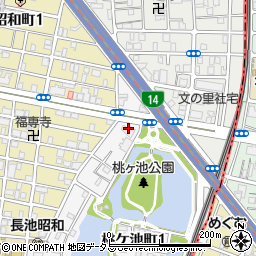 イトーピア阿倍野桃ケ池公園周辺の地図