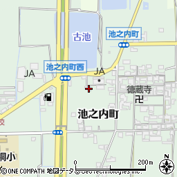 奈良県大和郡山市池之内町76-2周辺の地図