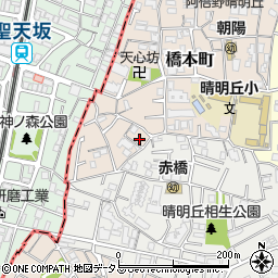 大阪府大阪市阿倍野区橋本町8-15周辺の地図