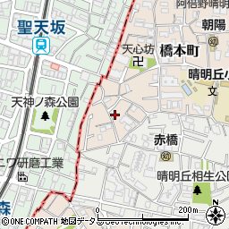 大阪府大阪市阿倍野区橋本町8-27周辺の地図